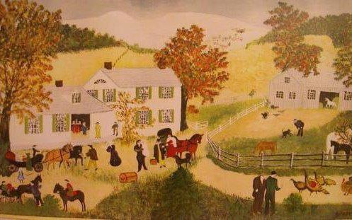 “Home for Thanksgiving” by Grandma Moses 