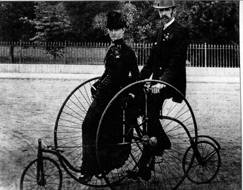 Bicycle built for man and a woman in Ipswich MA