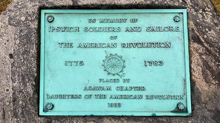 Ipswich Revolutionary War plaque