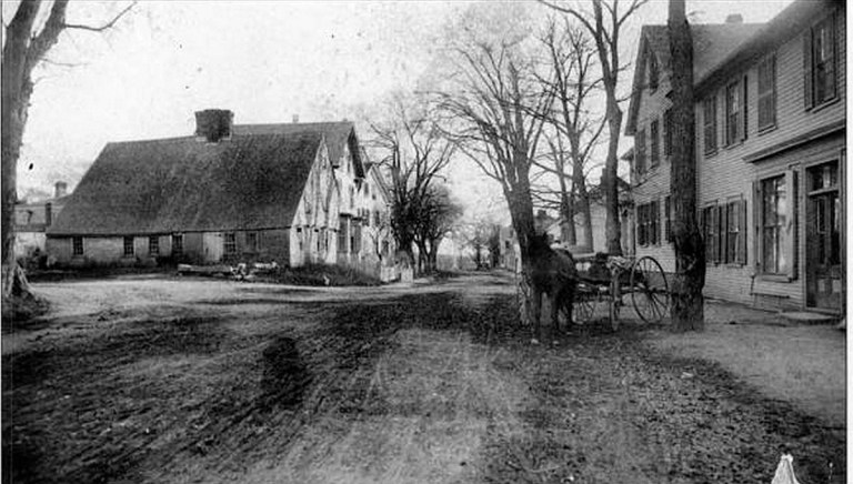 Photograph of North Main St. in Ipswich MA in the 19th century.