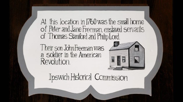 Freeman family plaque Ipswich MA