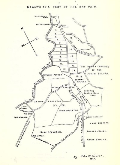Ipswich early land grants on the Bay Road