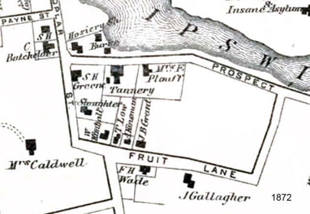 Woods Lane (Fruit Street) in 1872