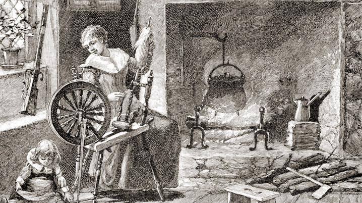 New England Kitchen Scene, Revolutionary War