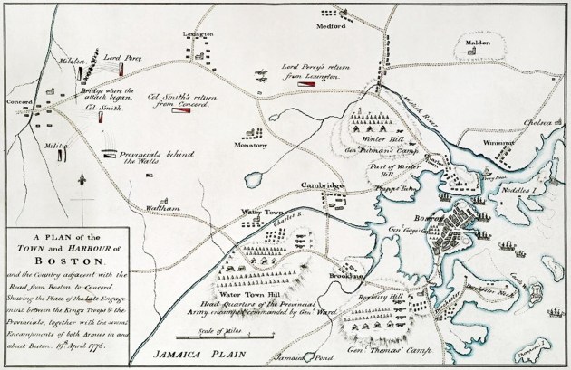 A Plan of the Town and Harbour of Boston in 1775