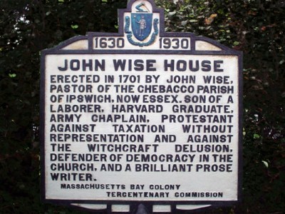 “Vindidation of the Government of New England Churches,” by Rev. John&nbsp;Wise