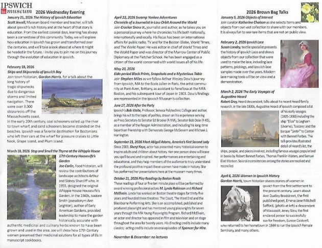 Ipswich Museum 2026 lectures