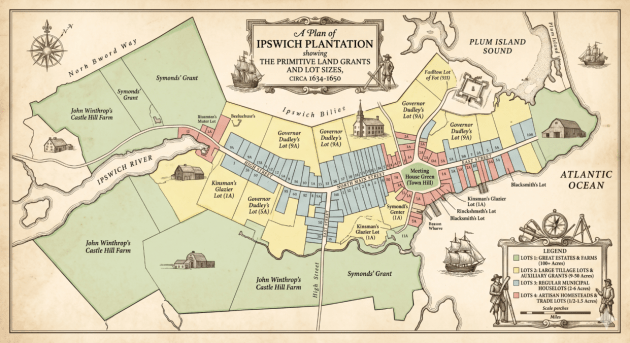 Colonial Ipswich distribution map