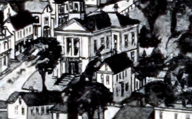 The 1893 Birdseye map of Ipswich shows Caldwell's shoe shop connected to the building.